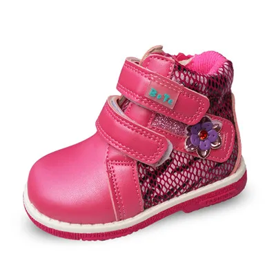 hot pink 1 пара детских кроссовок из искусственной кожи+ внутренняя длина 13,5-17 см, обувь для девочек - Цвет: hot pink