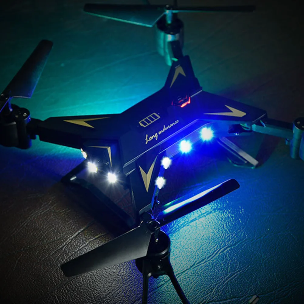 Радиоуправляемый вертолет Дрон с камерой HD 1080P Led wifi FPV селфи складной четырехосный Дрон Квадрокоптер 20 минут работы от батареи
