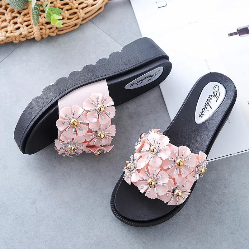 Носить тапочки Новинка милые женские нескользящие на толстой подошве с