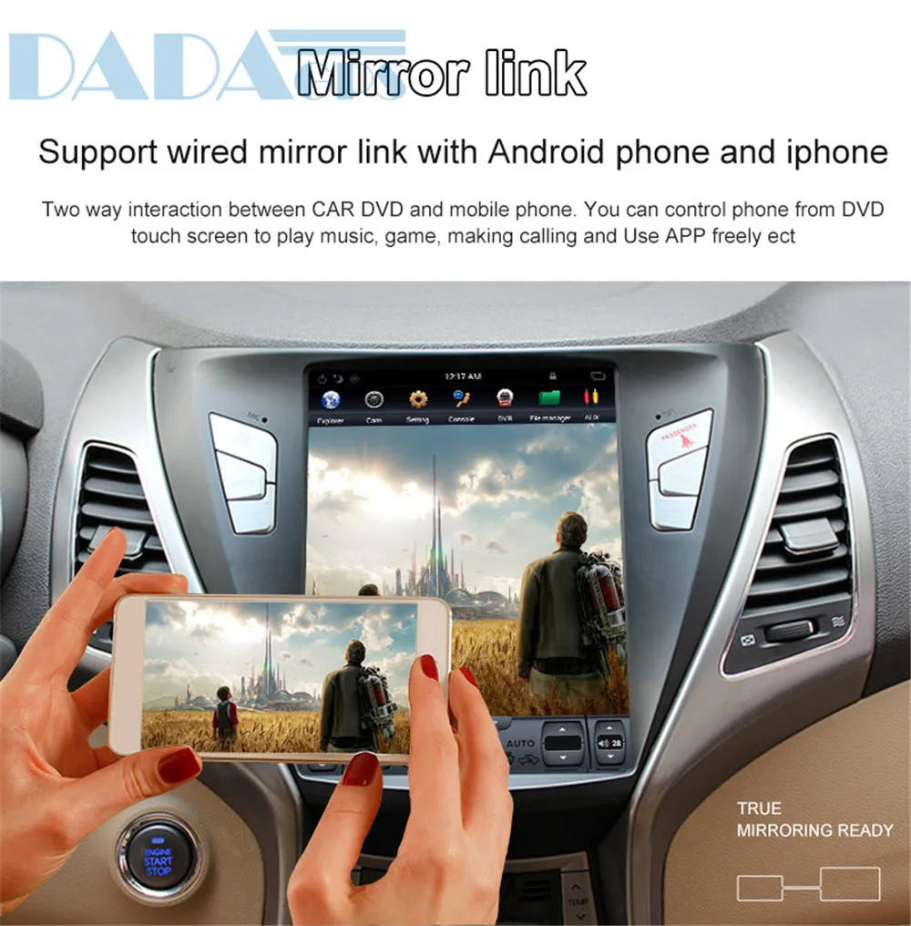 10," Tesla стиль Android 7,1 Автомобильный мультимедийный радио плеер для HYUNDAI ELANTRA/MD 2011- gps Карта Навигация без dvd wifi
