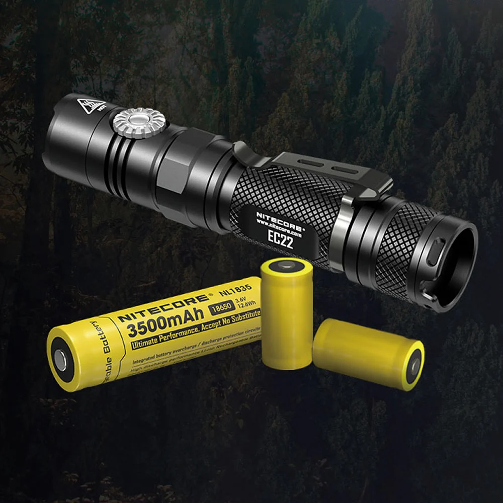 Фонарик NITECORE EC22 с зарядным usb портом перезаряжаемая батарея 18650