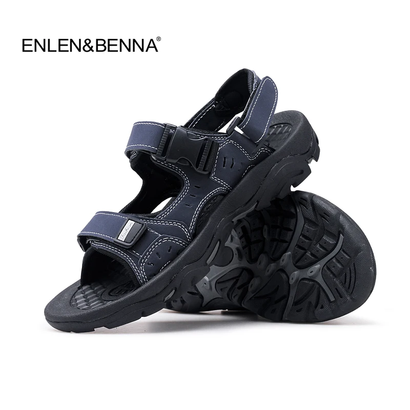 

2018 Summer Leather Sandals Men Fashion Brand Quality Gladiator Beach Men Shoes Sandals Slippers Men Casual Sandals Flip Flops