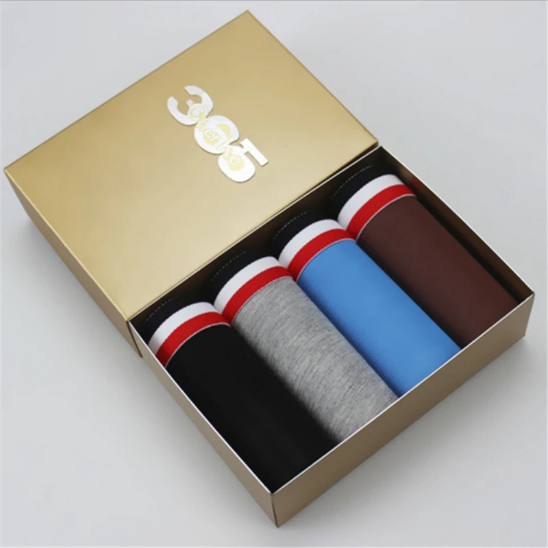 4PCS/SET Sexy male short panties pure Modal Men's boxers Trunk breathable Male Underwear Men Cueca Masculina Boxer shorts Homme | Мужское