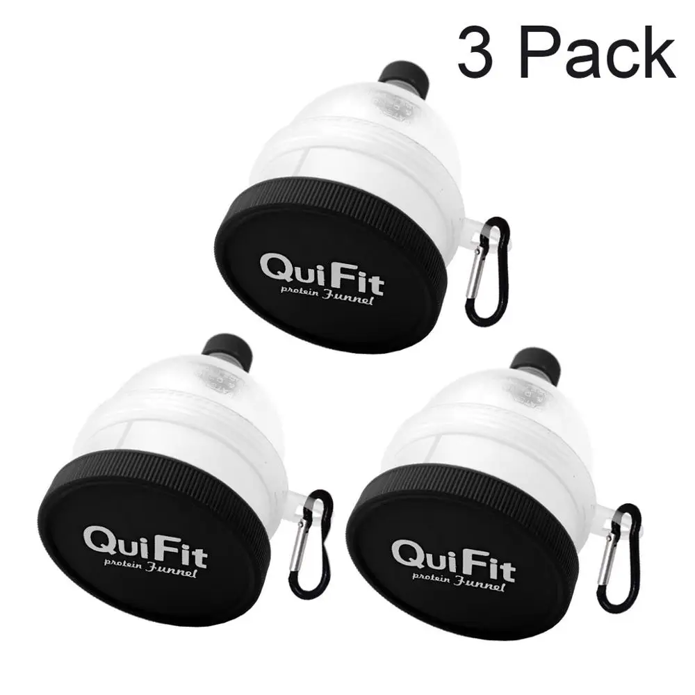 3 Pcs Black BuildLife Воронка шейкер 2 слоя белка порошок контейнер Pillbox молоко порошок хранения многофункциональный 2 в 1 коробка для шейкера бутылки - Цвет: 3 Pcs Black
