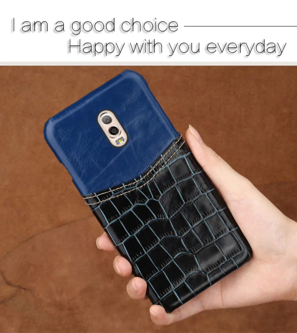 

Luxury New Crocodile pattern and wax leather mixed color Half pack case For Samsung S8 case phone case protection cover