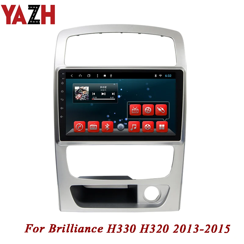 YAZH 1 din Автомобильная Радио мультимедийная система для Brilliance H330 H320 2013 2014 2015 In Dash 9 0