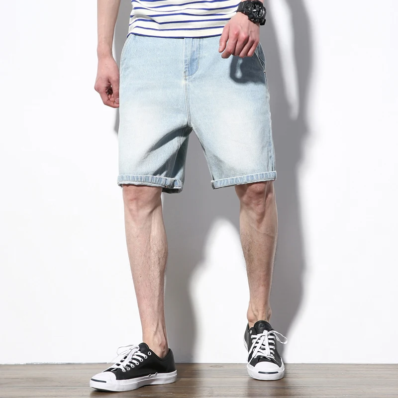 summer jeans short men new 5xl big size retro men loose denim fashion shorts men cotton