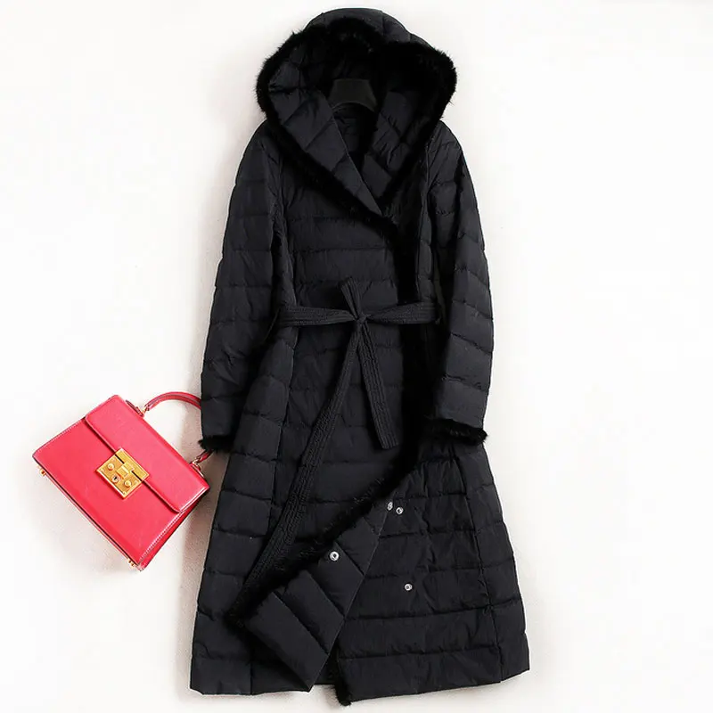 Новинка 2017 европейские женские зимние пальто куртки пояс Плюшевые Край тонкий