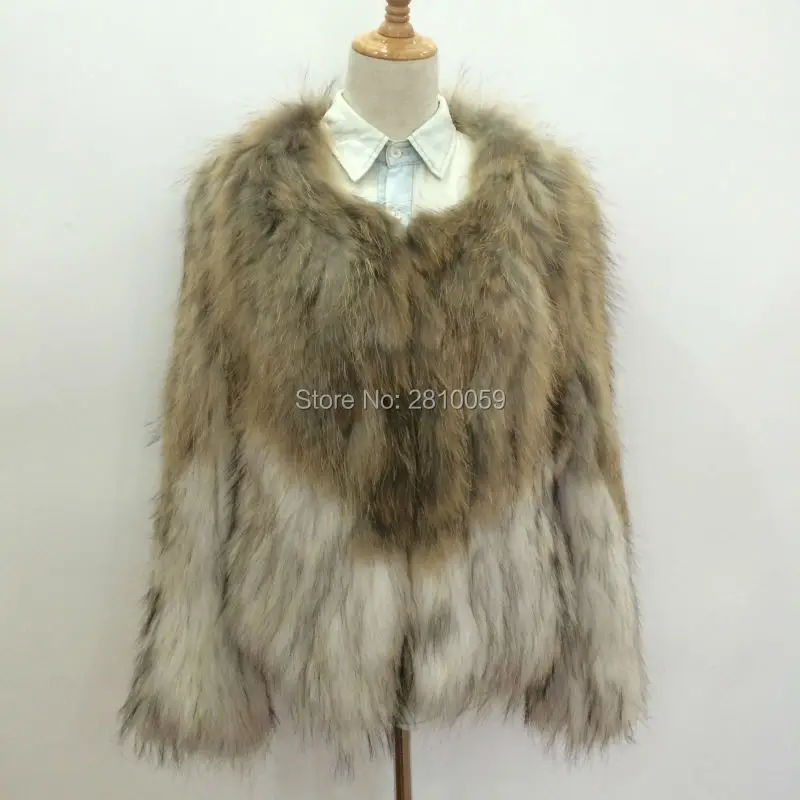 J0130 куртки из натурального меха енота женское меховое пальто для женщин зимние