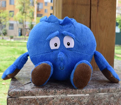 Blueberry Fruta peluche бобовые brinquedo pelucia плюшевые фрукты, куклы, овощи, игрушки, лимон, мягкая игрушка, банан, водяная вода, ананас Pro - Цвет: Blueberry