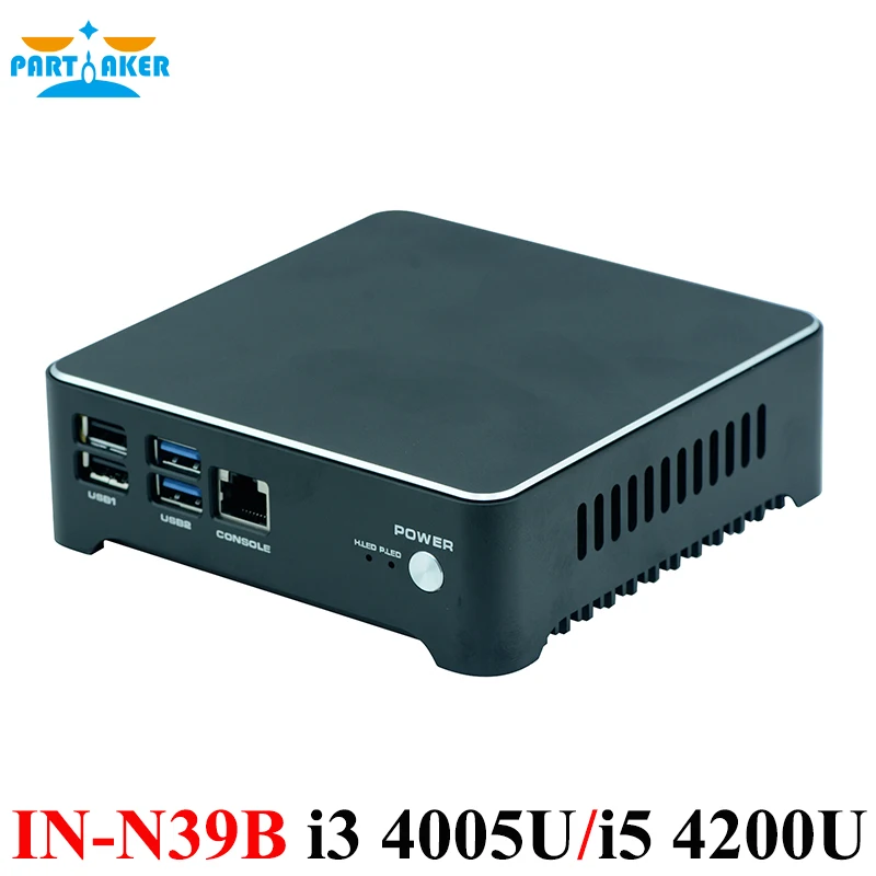 Причастником Мини ПК 2 Lan Barebone Мини ПК Nuc неттоп настольный компьютер с OEM i3 4005u i5 4200u процессор