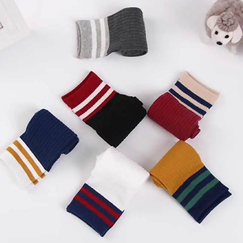 Весенне-осенняя модель в виде взрыва детские носки полоску с двумя полюсами