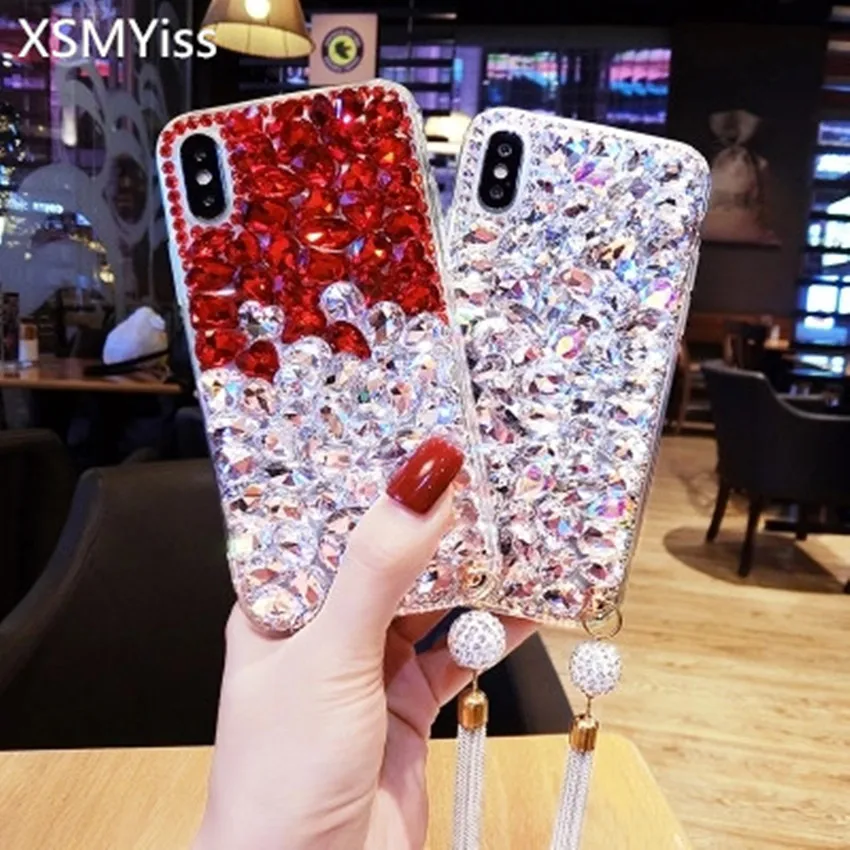 Роскошный мягкий чехол для телефона Xiaomi 9 8 SE 5 5S Plus 5X 6 Redmi 7 Note 4 4X 5A с бриллиантами и