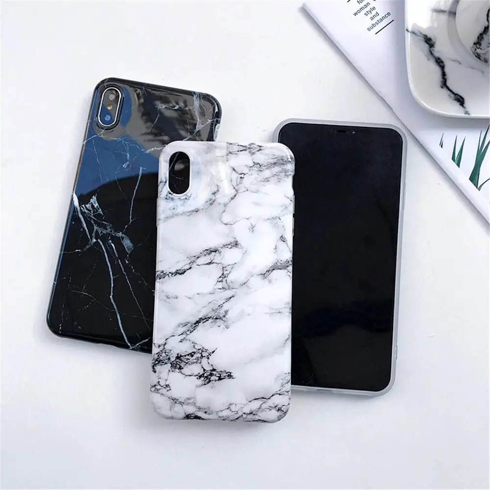Роскошный мраморный силиконовый чехол для телефона для iphone 11 Pro XS Max X XR 7 8 6 6S Plus Чехол Мягкий ТПУ задняя крышка для iphone 8 7 Plus Funda