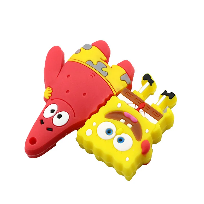 Флешка 4 ГБ 8 16 32 64 Гб USB флеш накопитель bonito Bob Esponja Patrick juntos U disco encantador creativo de dibujos an|USB флэш-накопители| |