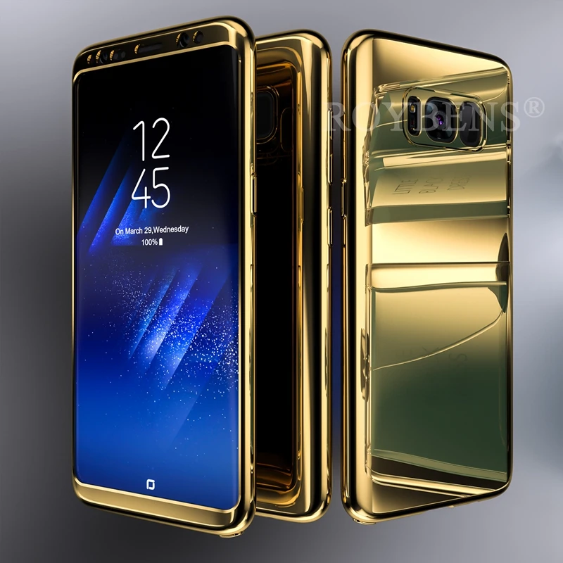 Для samsung Galaxy S8 чехол Роскошные Roybens ультра тонкий Блестящий зеркальный 360 полная
