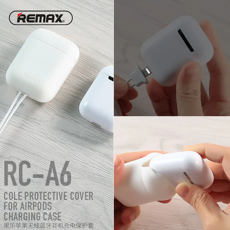 REMAX 2.1A 90 мм телефон зарядный кабель силиконовый чехол Защитный чехол анти-шок мягкая кожа чехол для iPhone Airpods