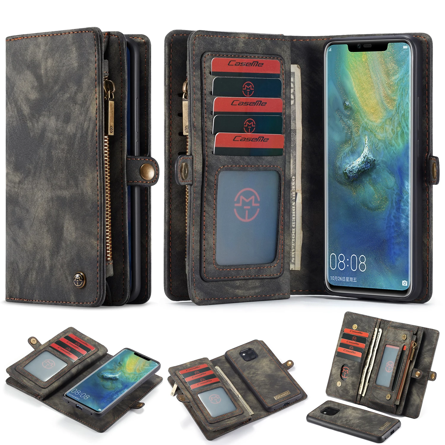 Чехол-кошелек в стиле ретро для Huawei Mate 20 Pro Max многофункциональный чехол-книжка из