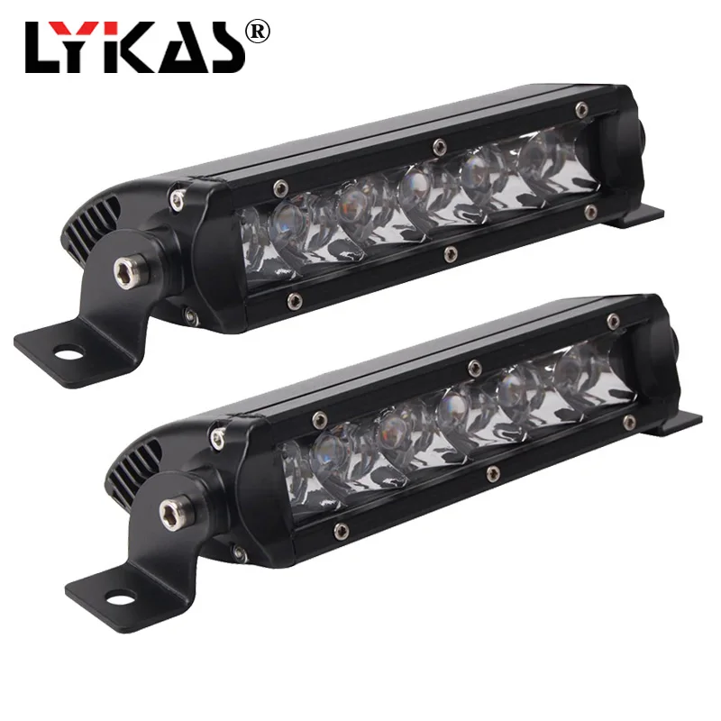 LYKAS 7 'ཚW 11'' 50W Led бар 6000K светодиодный рабочий светильник прожектор для