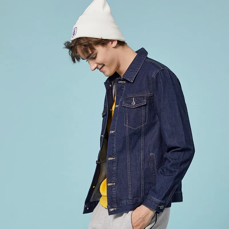 SEMIR джинсовая куртка для мужчин jaqueta masculino хлопковая одежда модные куртки Уличная Весенняя классическая мужская куртка - Цвет: demin