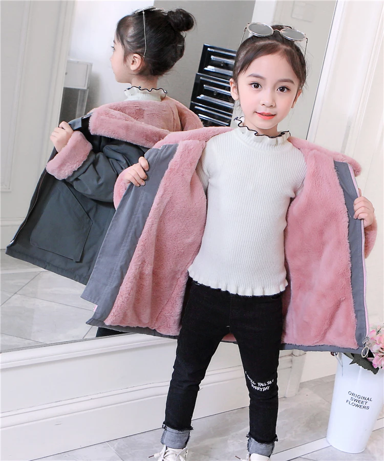Детская куртка весеннее пальто из искусственного меха для девочек новинка 2019