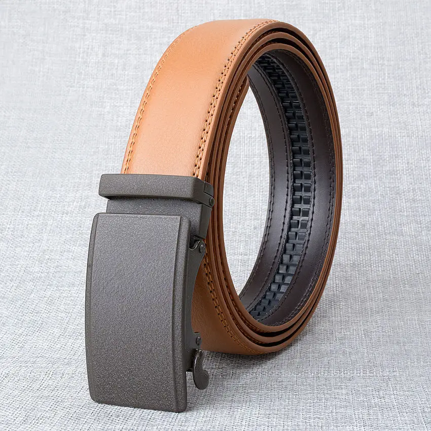 Ремень с автоматической пряжкой в стиле унисекс брендовый Роскошный белый