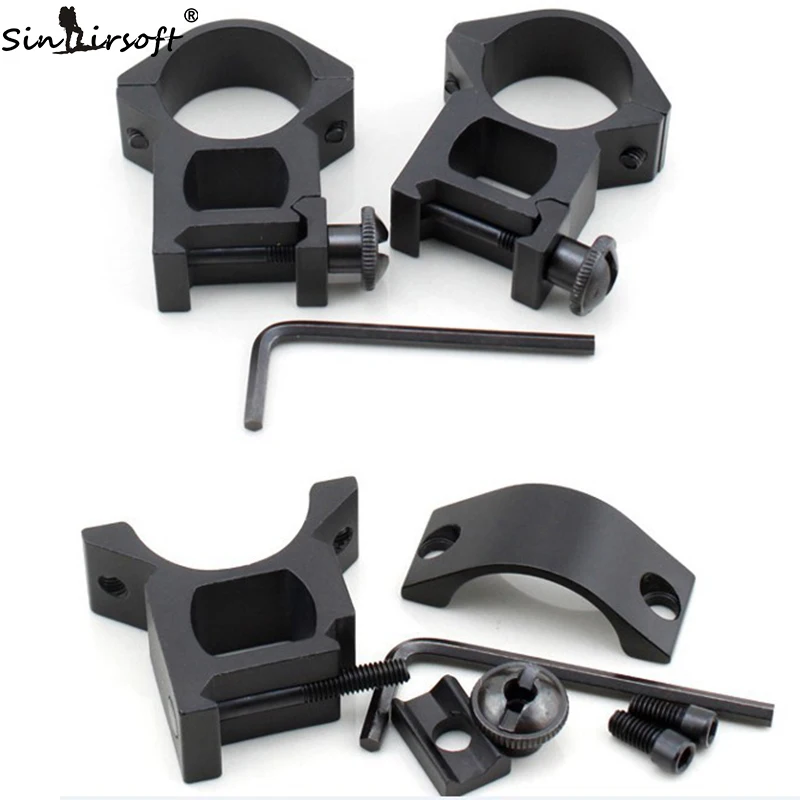 2 шт. 25.4 мм Высокая Сфера Кольцо Ласточкин Хвост Крепления 1 &quotдиаметр 20 Picatinny