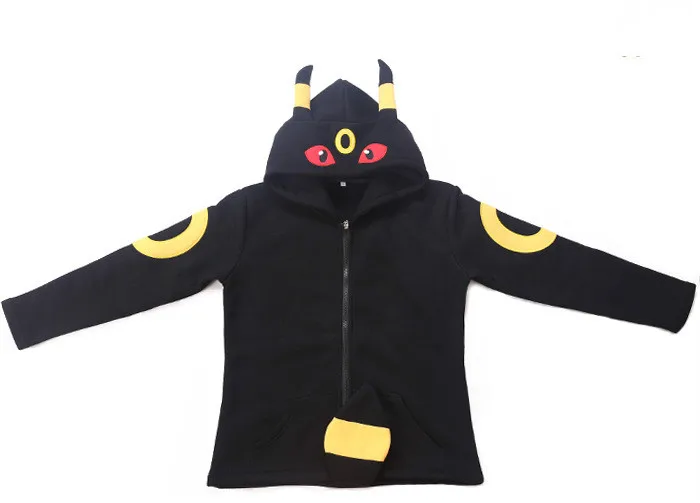 Umbreon Покемон каваи Косплей куртка Аниме толстовки худи женский костюм Толстовка