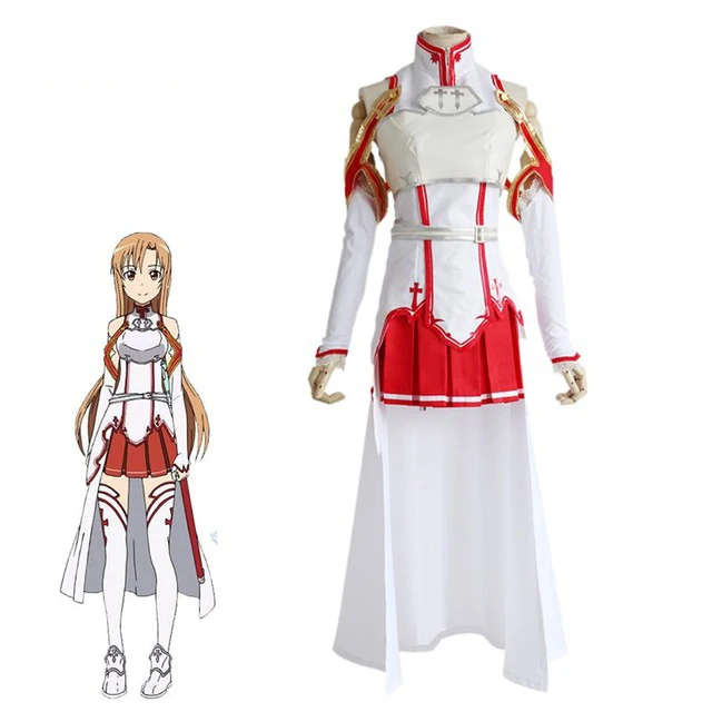Костюм Asuna для косплея(костюмированных игр) меч искусство онлайн косплей SAO Asuna боевой костюм набор полный Хэллоуин женское нарядное платье униформа для взрослых женская одежда