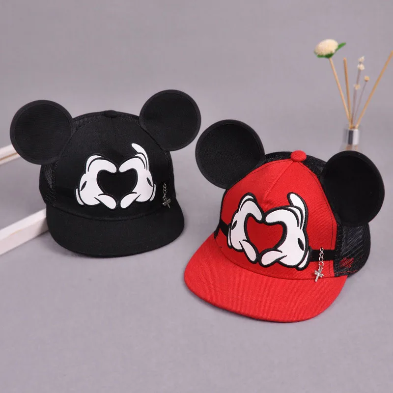 Summer Baby Kids Baseball Cap Cartoon Cute Big Ear Snapback Adjustable Caps Boys Girls Children Flat Hip Hop Hat | Детская одежда и