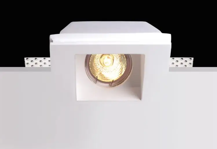 Светодиодный встраиваемый потолочный светильник из гипса штукатурная лампа