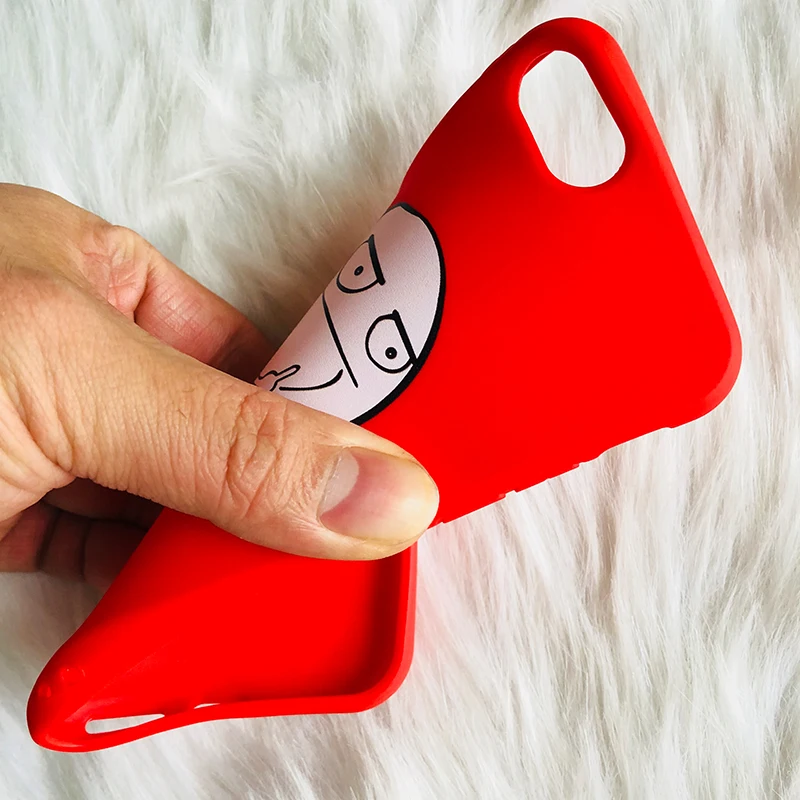 Kerzzil Funny Cartoon Animal Cat Phone Case For iPhone X 6 10 Finger TPU Cover Abstract Matte Cases 7 6S 8 Plus | Мобильные телефоны