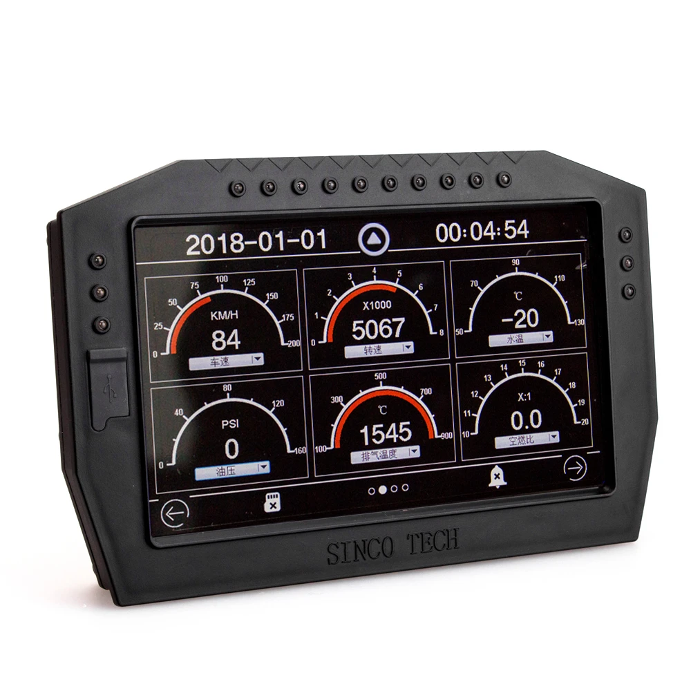 DO909 автомобильный измеритель гоночной приборной панели сенсорный дисплей полный