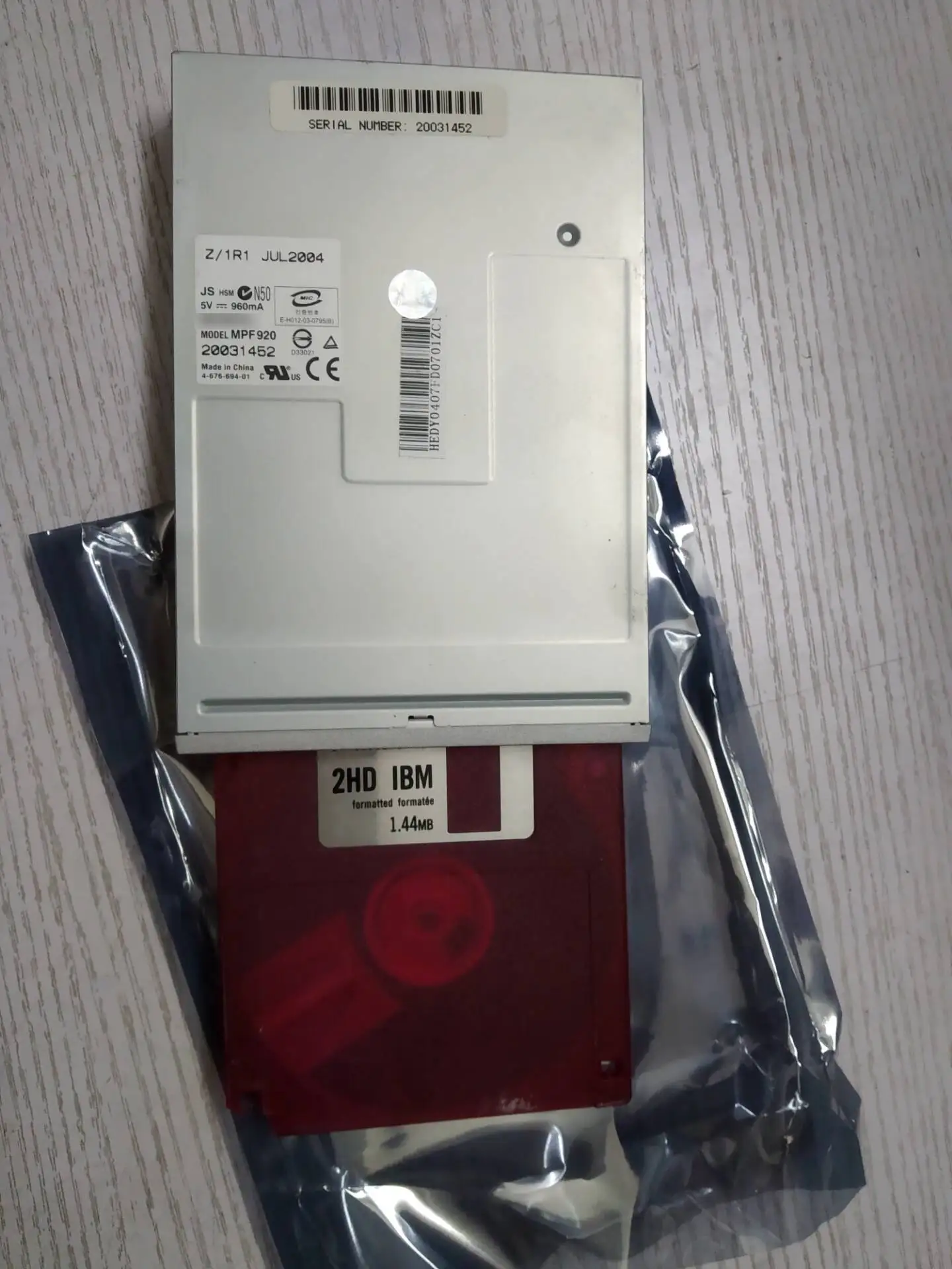 Б/у Оригинальный 3 5 дюймовый IPC промышленный флоппи-диск интерфейс 34P FDD диск с