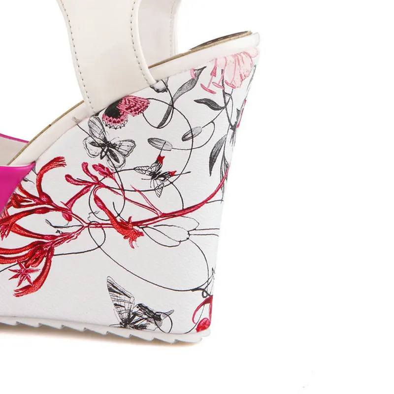 ESVEVA/женские туфли-лодочки элегантные женские сандалии на высокой танкетке с