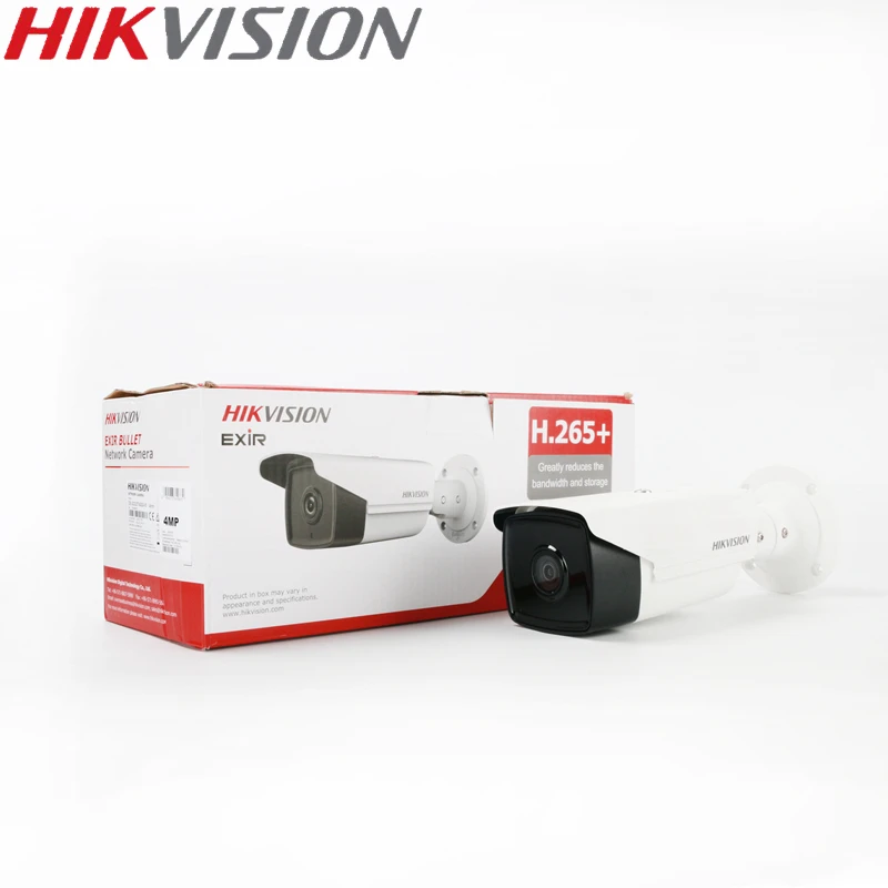HIKVISION оригинальная 4 МП ИК фиксированная цилиндрическая IP камера DS 2CD2T43G0 I5 H.265