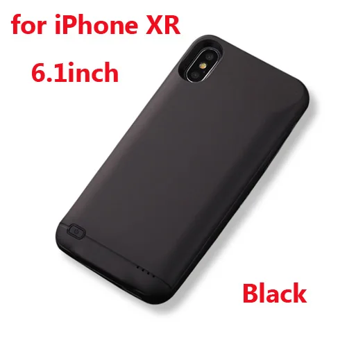 Black for XR 4000 мАч зарядное устройство чехол для iPhone X XS power Case Внешнее зарядное устройство для iPhone XR XS Max 5000 мАч чехол для телефона зарядное устройство - Цвет: Black for XR