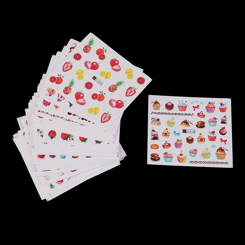 Nail Art Water Transfer Stickers Decals Decor Mixed Tips Decal Fruit/ice Cream Pattern |