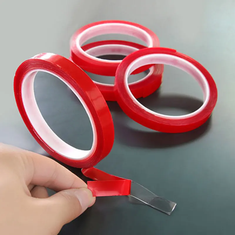 5 Roll 3m Double Sided Adhesive Tape Two Size High Strength Acrylic Transparent No Traces Sticker Car Fixed Wall Clock Hook |