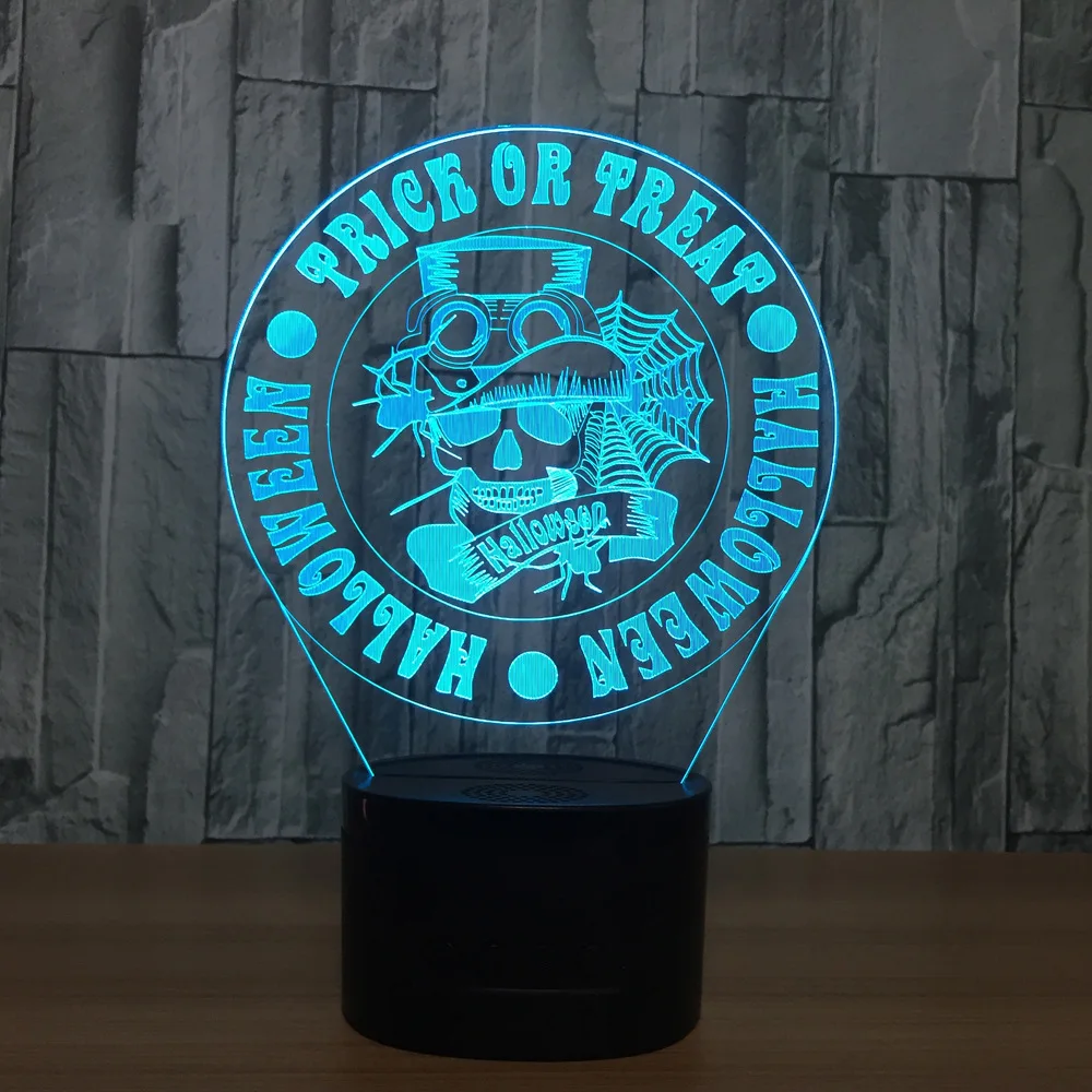 

Fashion Children's Gift Creative 3D Nightlight LED model lamp with black base USB charging seven color gradient changing A36