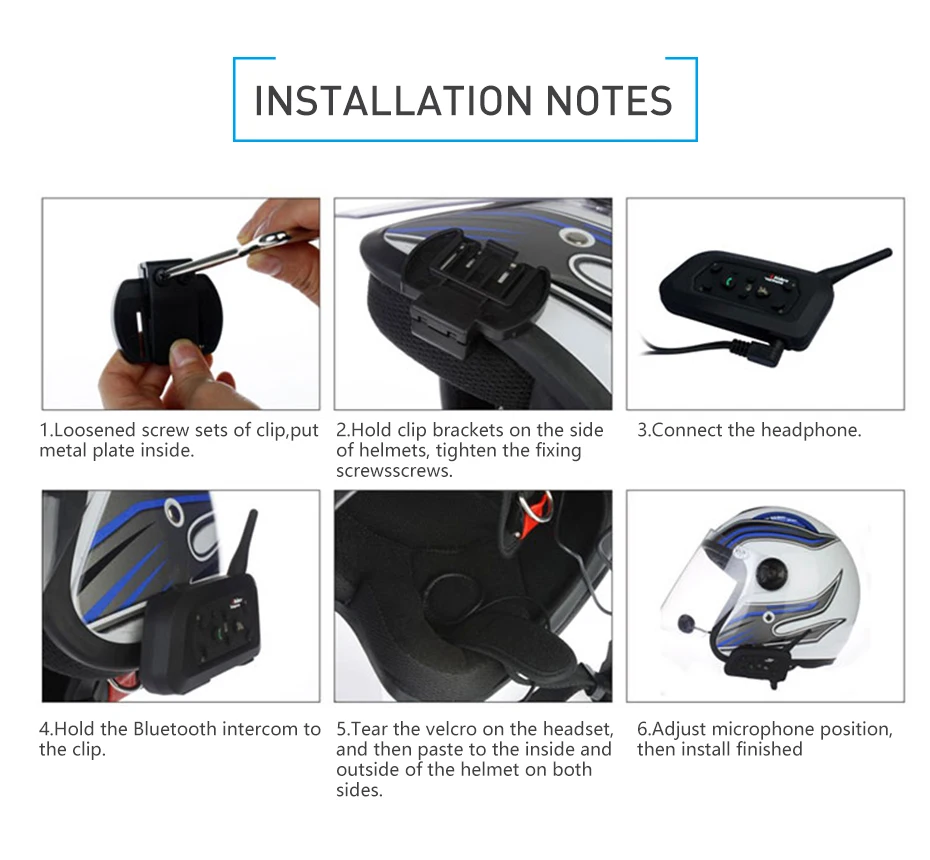 2 шт V6 Pro Multi BT Interphone 1200 м мото rcycle Bluetooth Шлем Интерком intercomunicador мото гарнитура для 6 езды IPX5 MP3 gps