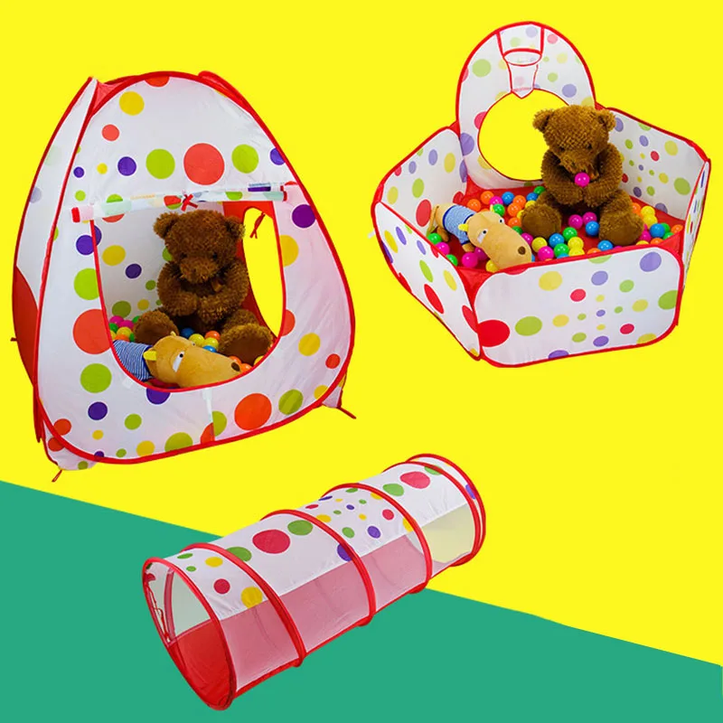 IMBABY 3 шт./компл. детская игровая палатка Детские океан шариков бассейн для детей детский бассейн для игры в мяч мини складная детская игровая палатка многоугольный игровой туннель игровой домик