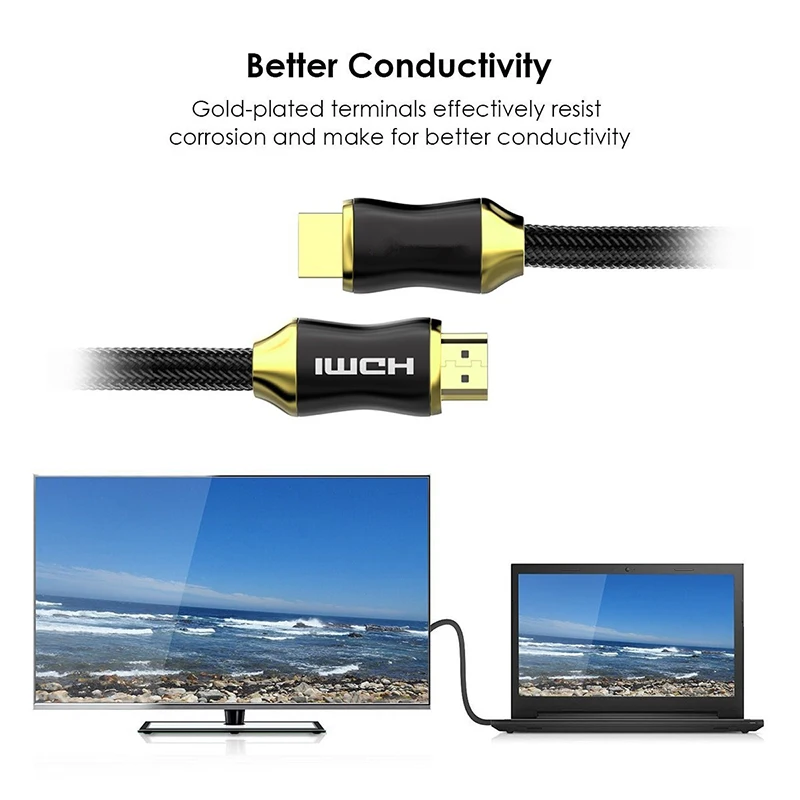 Горячая HDMI кабель HDMI-HDMI 2,0 4 К 3D 60FPS металла кабель для HD ТВ ЖК-дисплей ноутбука PS3 компьютерный кабель 1 м 1,5 м 2 м 3 м 5 м 10 м