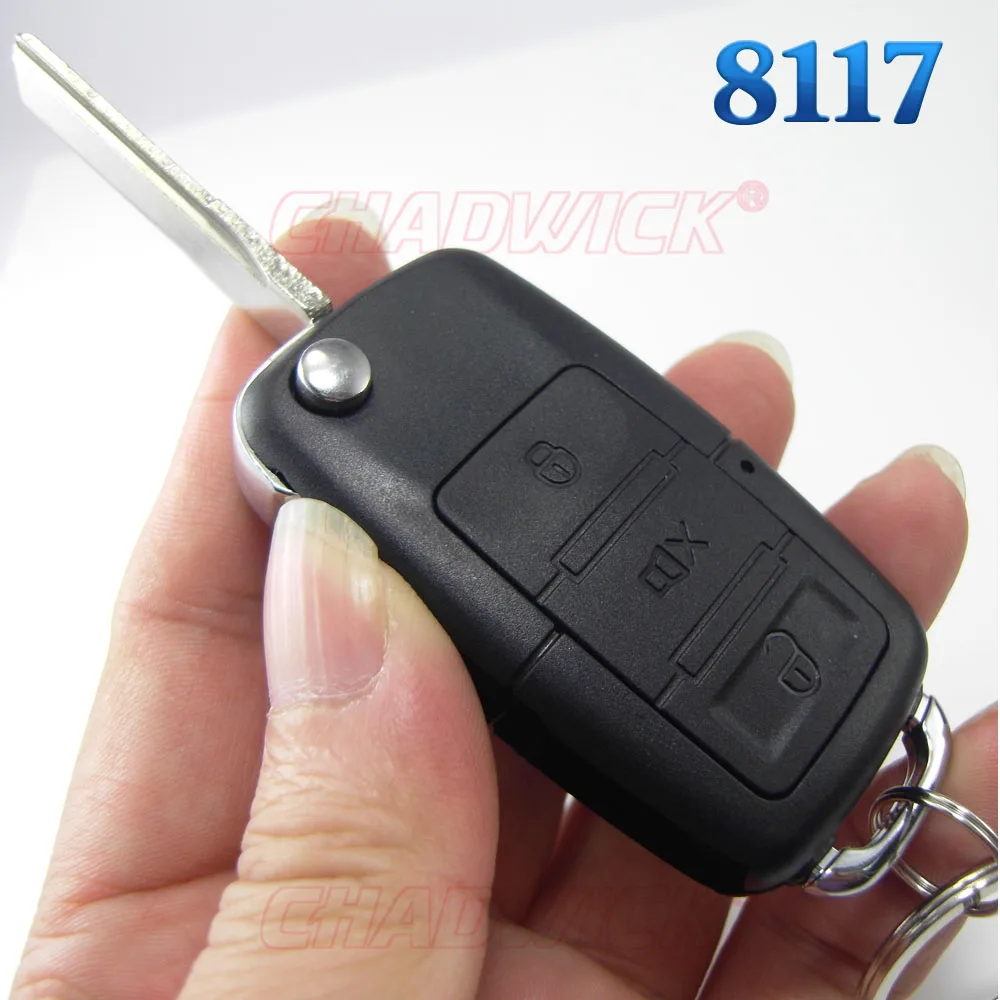 Новинка 8117 CHADWICK для Volkswagen vw#31 откидной ключ Автомобильная сигнализация универсальная сирена односторонняя Автоматическая безопасность без ключа вход polo bora