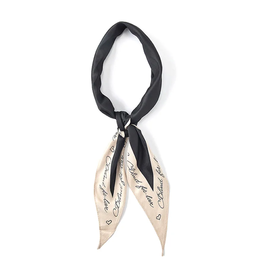 Autumn of 2018 women long silk scarf letter print scarves Fashion Women Square Scarf Head Neck Hair Tie |