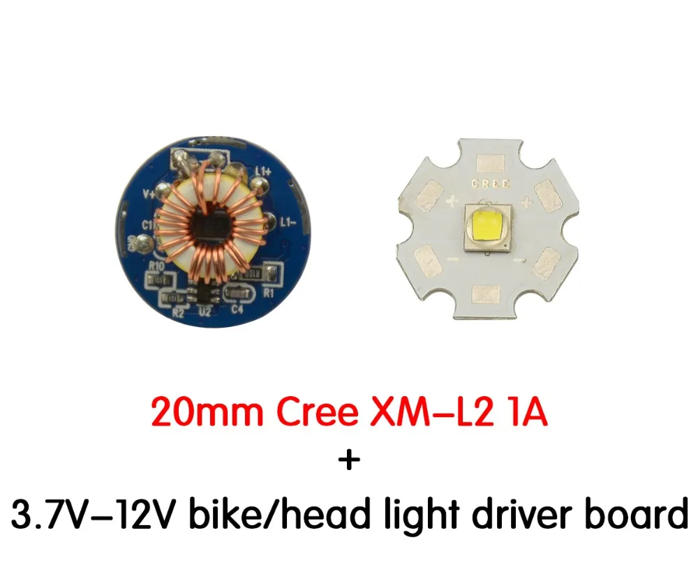 20 мм Cree XM-L2 U2 светодиодный Звезда холодный белый+ 21,8 мм фонарь для велосипеда 8,4 V светодиодный фонарь для велосипеда с монтажная плата "сделай сам"