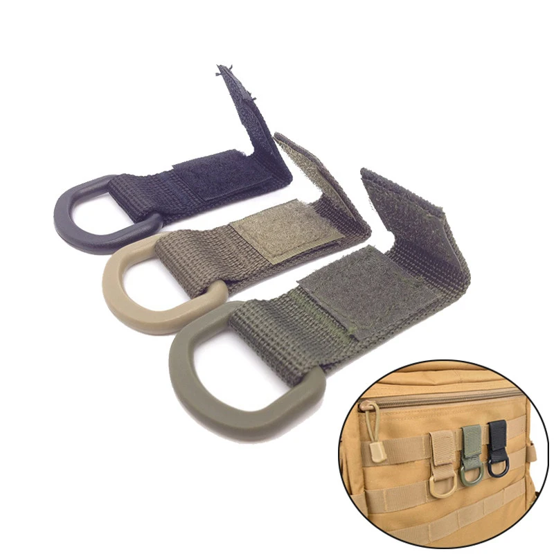 Tactical Nylon Molle Webbing Belt D Ring Carabiner Buckle Outdoor Camping Hiking Backpack Keychain Hanger Key Hook|hook hooks|hook keychainhook key |