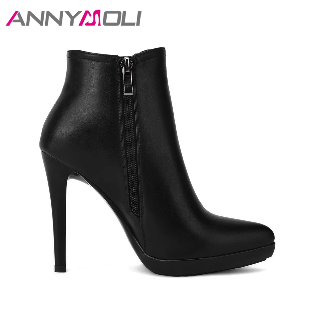 Ботильоны женские на платформе и высоком каблуке тонком размеры 34 40|high heel ankle