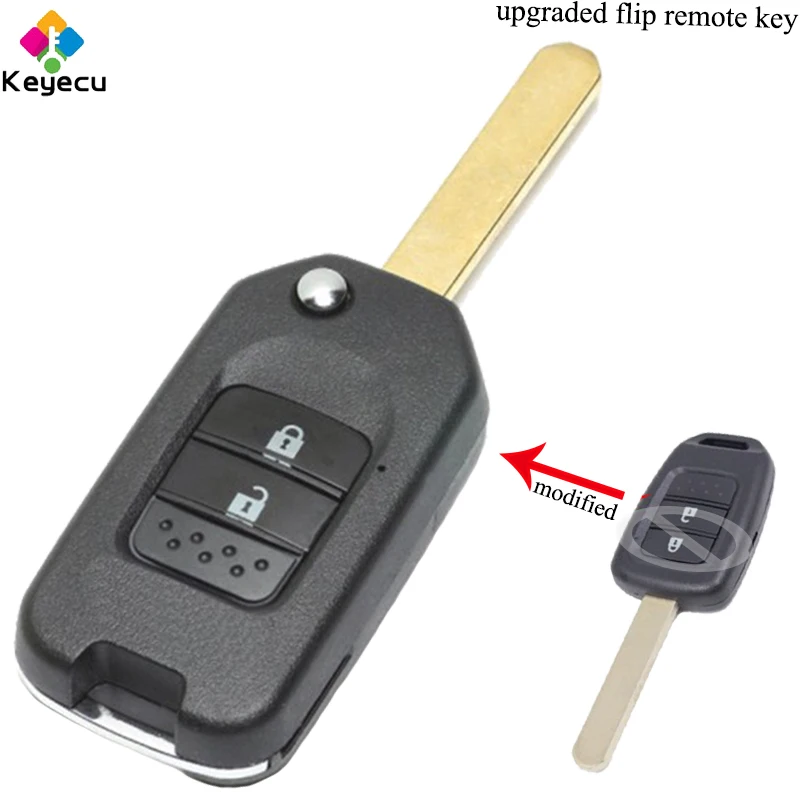 KEYECU Замена обновленный флип пульт дистанционного ключа 2 кнопки и 433 МГц ID47 чип FOB