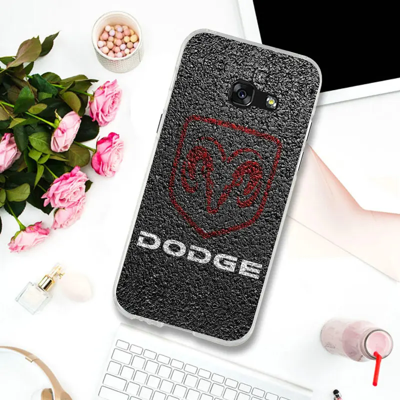 Dodge Challenger STR Ram Demon Logo мягкие чехлы для мобильных телефонов samsung Galaxy J3 J4 J5 J6 J7 J8 A3 A5 A7 сумки